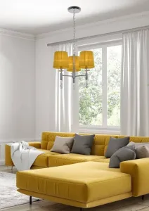 Luster s kryštálmi 3xE27 žltý + duálne kryštály