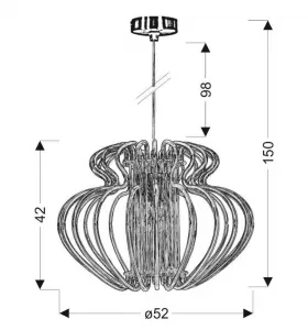 Závesná lampa biela 52x42cm Imperia