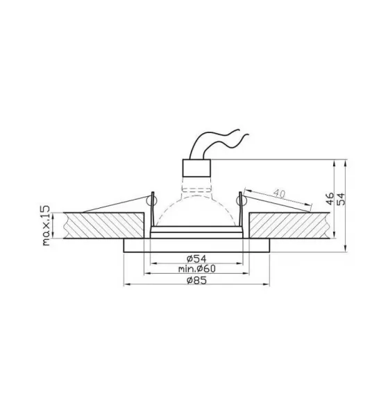 Biele okrúhle stropné svietidlo IP65 hermetické SH-06