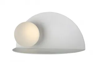 Nástenná lampa biela LED 4W 4000K USB nabíjačka s poličkou Zenit
