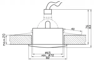 Stropné svietidlo Sh-10 IP65 Mr16