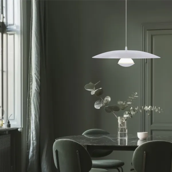 Závesná lampa biela LED 48cm Lund Ledea