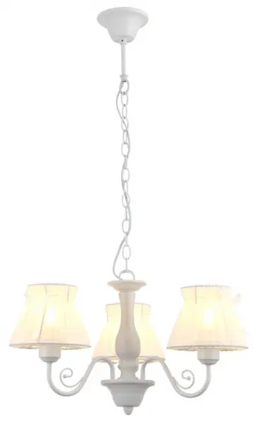 Závesná lampa s bielym organzovým tienidlom 340W E27 Zefir