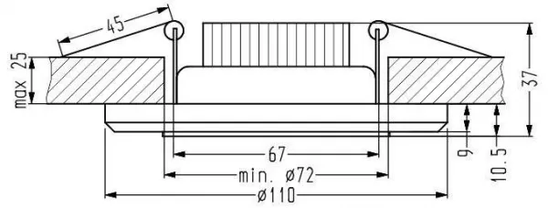 Stropné bodové svietidlo Ssp-23 Ch/Tr+Bl 8W Led 230V prstencové LED modré