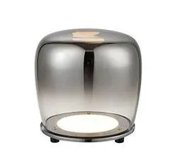 Stojaca lampa čierna sklenená LED 40cm Berloz Ledea
