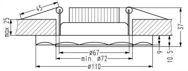 Stropné bodové svietidlo Ssp-25 Ch/Tr+Wh 8W Led 230V prstencové LED biele - POSLEDNÉ KUSY