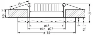 Stropné bodové svietidlo Ssp-25 Ch/Tr+Wh 8W Led 230V prstencové LED biele - POSLEDNÉ KUSY