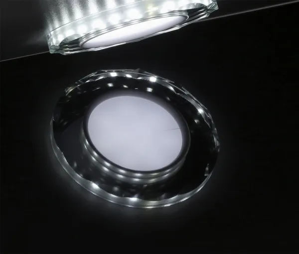 Stropné bodové svietidlo Ssp-25 Ch/Tr+Wh 8W Led 230V prstencové LED biele - POSLEDNÉ KUSY