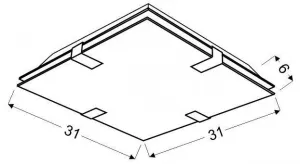 Stropná lampa Rhapsody Ceiling LED Square