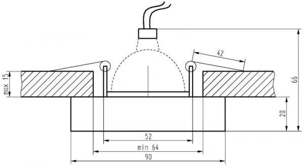 Stropné svietidlo MR-16