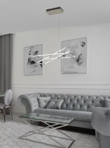 Apeti Kseros LED striebornosivá závesná stropná lampa 4000K