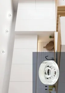 LED stropné svietidlo 3W okrúhle bezfarebné sklo SS-33