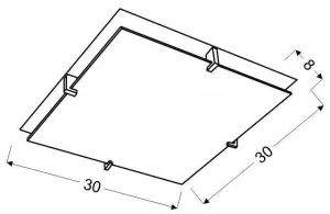 Stropné svietidlo Ficus Ceiling E27 chróm