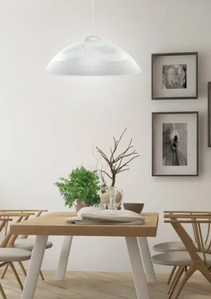 Závesná lampa biele sklo 30cm Monti