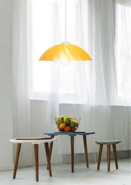 Stropná lampa závesná kamila e27 žltá