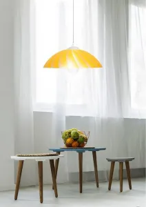 Stropná lampa závesná kamila e27 žltá