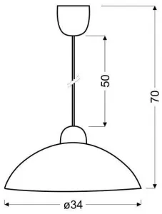 Stropná lampa závesná kamila e27 žltá