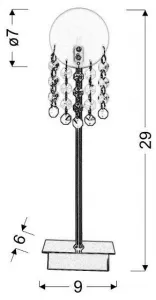 Stolová lampa Luxor z matného niklového skla