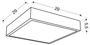 Stropné svietidlo Lux Plafon 16W LED 4000K Biele Veľké Ring