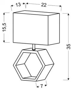 Stolová lampa 1X40W E27 béžová VIDAL