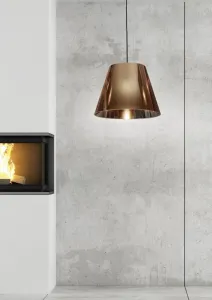 Závesná stropná lampa 1X60W E27 medená PLATINO