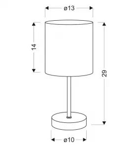 Krémová stolová lampa Emily