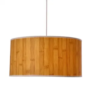 Stropná lampa závesná 1xE27 borovicové DREVO