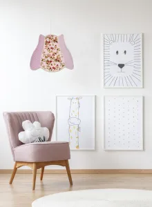 Závesná stropná lampa Zuza e27 ružová