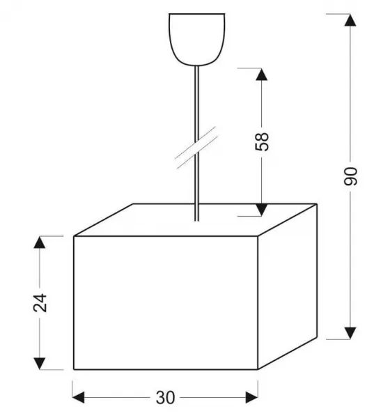 Závesná stropná lampa 1X60W E27 červená BASIC