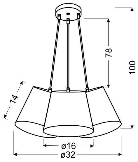Závesná stropná lampa River e27