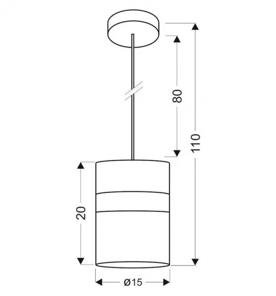 Závesná lampa 1xE27 chróm BRANDO