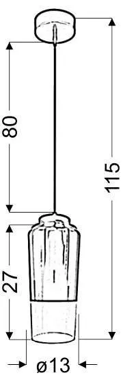Závesná stropná lampa 1X60W E27 fialová TUBE