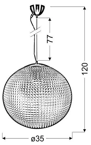 Stropná lampa závesná lucida e27 bezfarebná