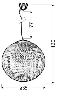 Stropná lampa závesná lucida e27 bezfarebná