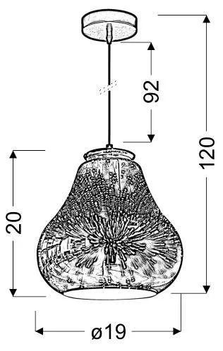 Závesná stropná lampa galaktická e27 3d