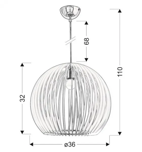 Závesná stropná lampa haga e27 modrá