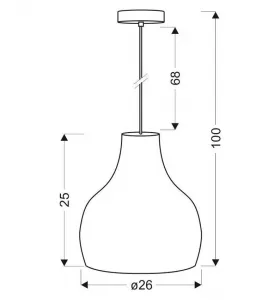 Závesná stropná lampa 1X60W E27 fialová BUREN