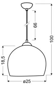 Závesná stropná lampa Student E27 pistáciová