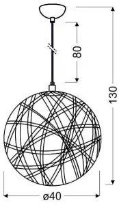 Závesná stropná lampa 1X60W E27 biela FRIDA