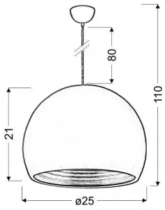 Stropná závesná lampa 1X60W E27 zelená/strieborná PICTOR