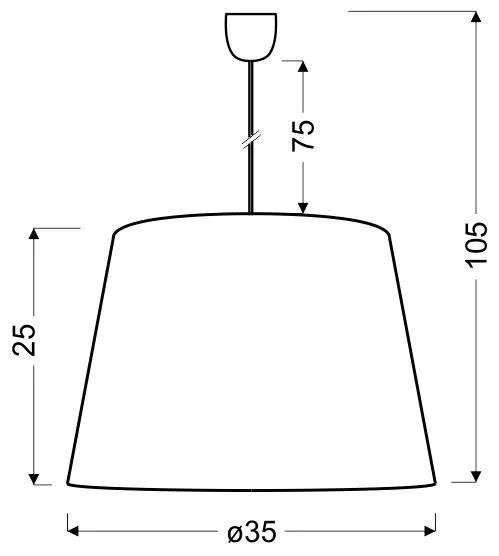 Závesná stropná lampa 35cm Karen 1xE27