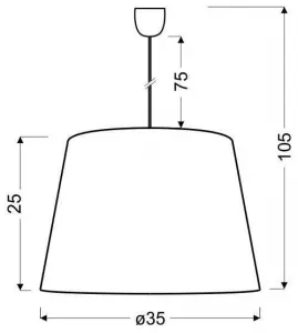 Závesná stropná lampa 35cm Karen 1xE27