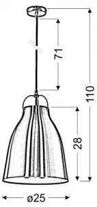 Stropná lampa Pensilvania s e27 žiarovkou v bielej farbe
