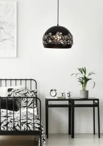 Závesná stropná lampa 1X40W E27 čierna JOLINA