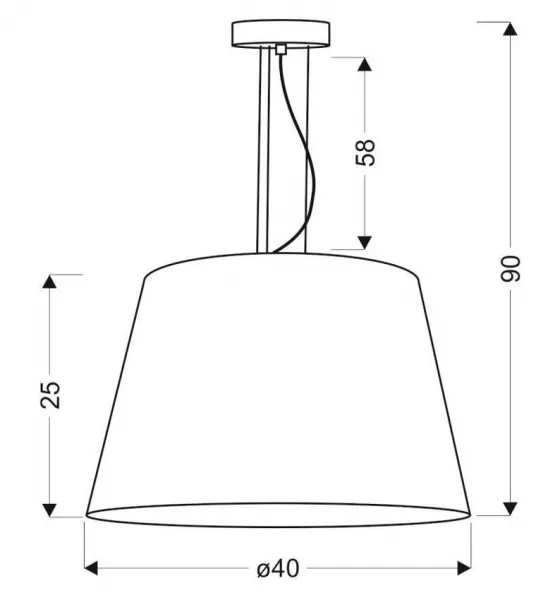 Stropná závesná lampa 1X60W E27 biela ENYO