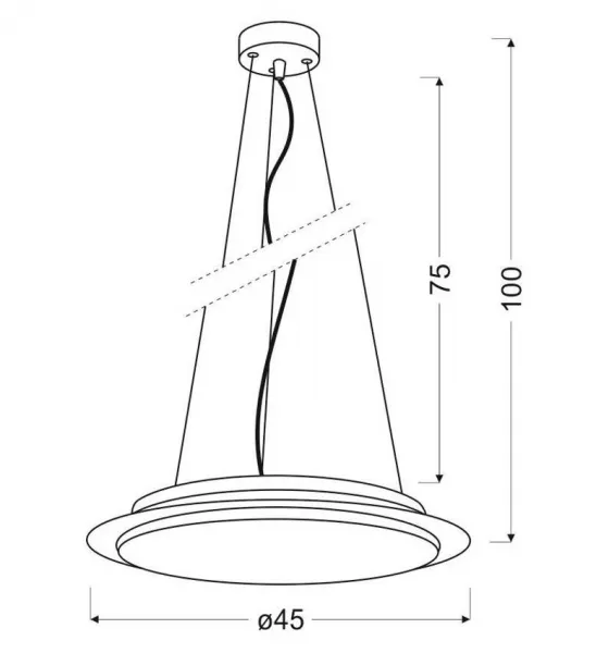 18W LED závesná stropná lampa DANUA