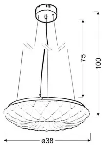 18W LED závesná lampa s bielym akrylovým tienidlom NIL