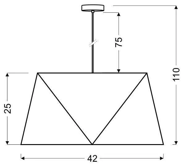 Závesná stropná lampa 1X60W E27 zelená
