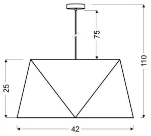 Závesná stropná lampa 1X60W E27 zelená
