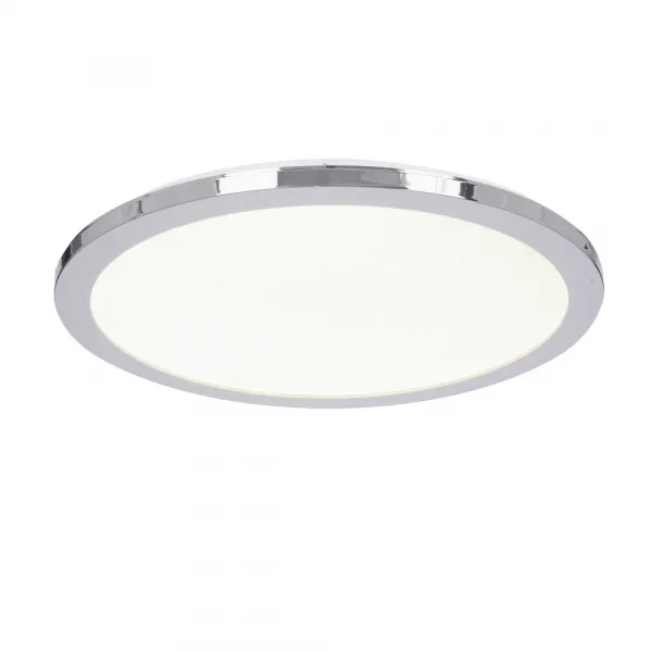 Kúpeľňová stropná lampa PIXEL minimalistická - strieborný chróm 40 cm - okrúhle LED stropné svietidlo so stmievaním 3000K 24W IP44